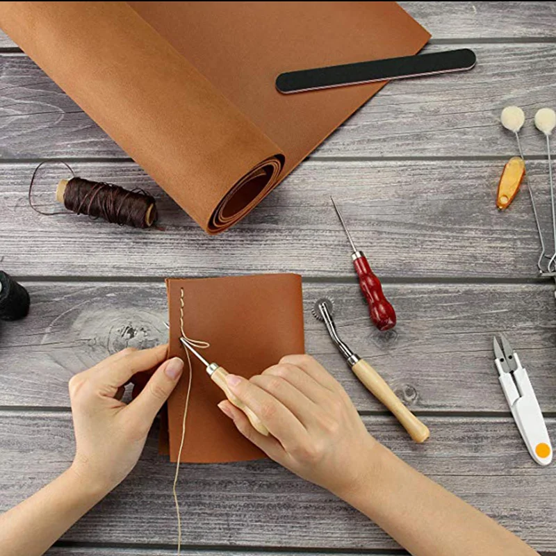 46 шт./компл. швейные инструменты DIY Инструменты из искусственной кожи ручной работы набор кожаных инструментов J99Store