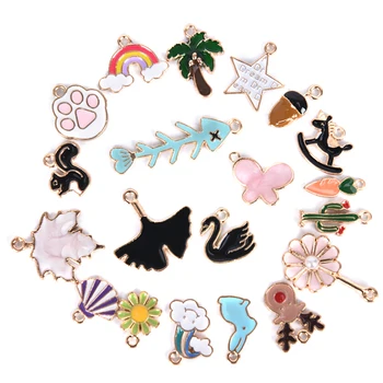 

20pcs Hot New Bulk Lots Mixed Enamel Charms Pendant DIY Jewelry Making Findings