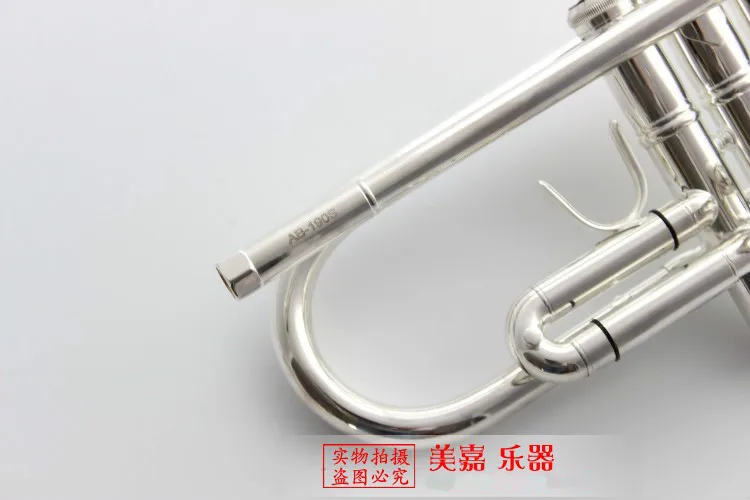 New AB-190S Bb Trumpet High Quality Brass Silver Plated Musical Instrument Bb Trumpet With Mouthpiece Gloves Case