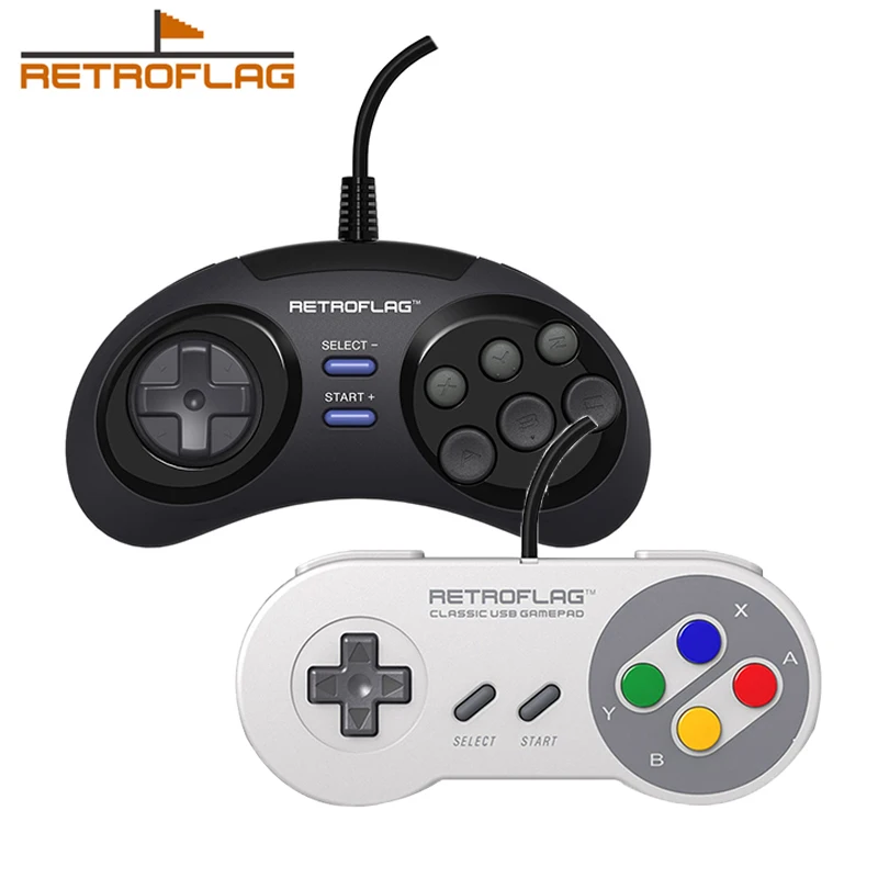 2PCS Retroflag Classic USB Wired Controller Gamepad Handle for Raspberry Pi Windows Nintendo Switch 