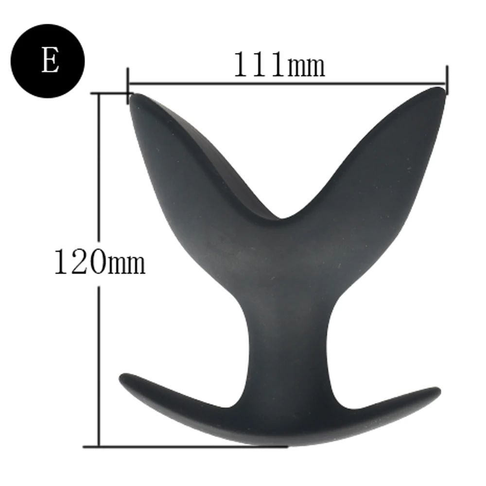 Anal Flow Dilator Silicone Speculum Hollow Butt Plug Unisex_voghion.com