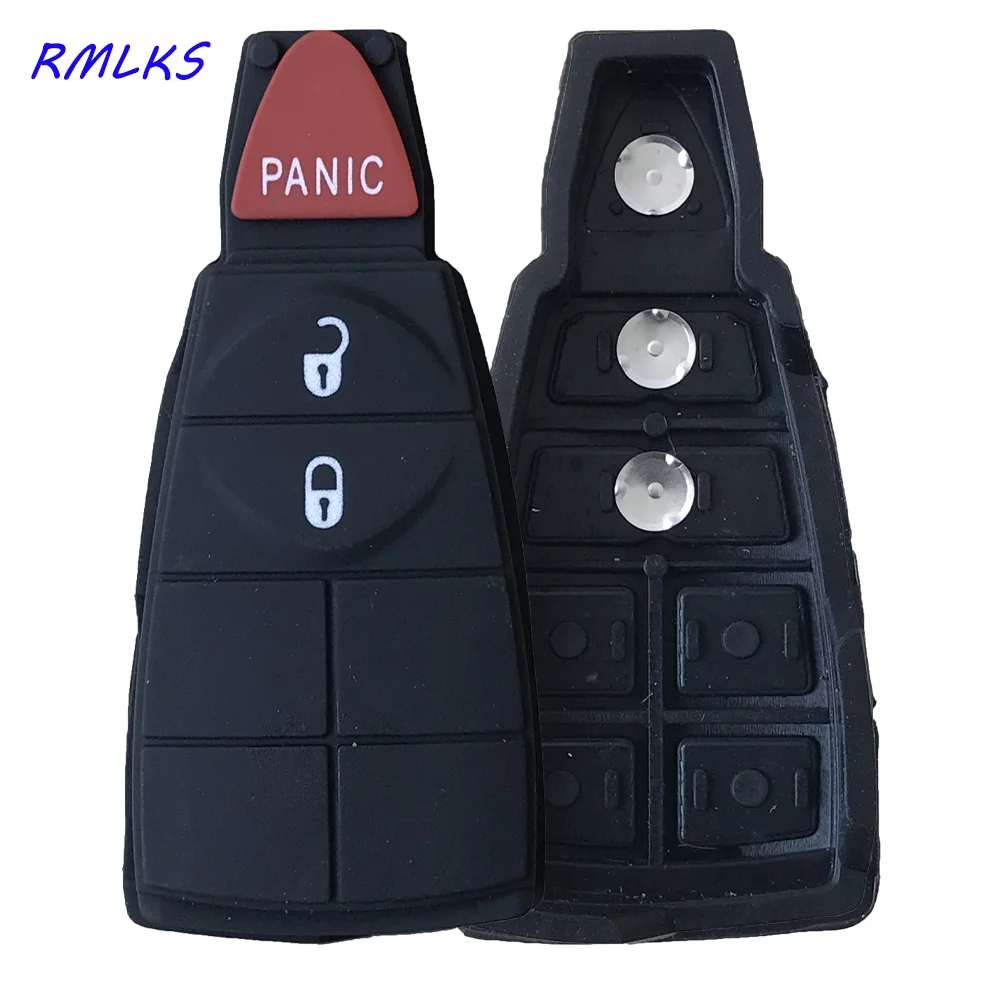 Replacement Rubber Key Button Pads Smart Remote Key Housing Fobik Case Button Keyless Entry Fob For Dodge For Chrysler key case car remote key car key car key shell key shell