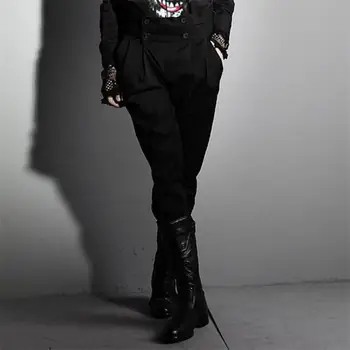 

34-42 large size autumn and winter new tide men's slim Harem pants boots pants casual pants Korean pants straight breeches men's