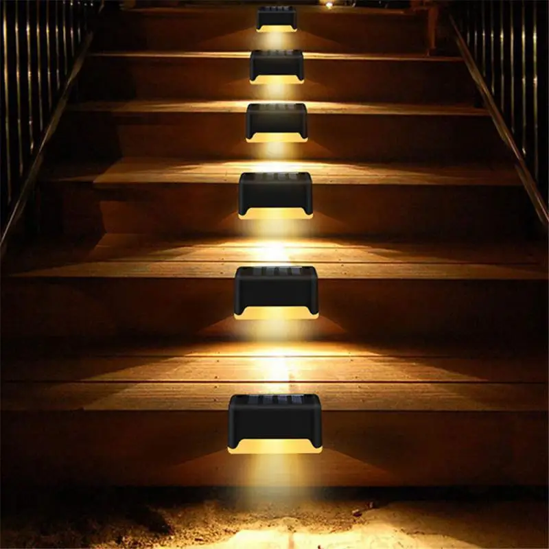 solar lights 8/4PCS LED Solar Stair Lamp Outdoor Fence Light Garden Lights Pathway Yard Patio Steps Lamps Solar Night Light IP55 Waterproof solar led street light