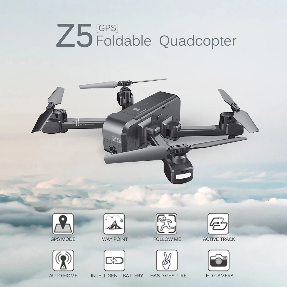 SJ R/C Z5 1080P широкоугольная камера Wifi FPV RC Дрон gps авто возврат жестов фото RC Квадрокоптер вертолет 20 минут время полета