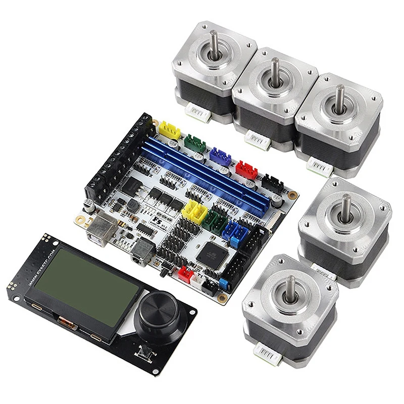 3D-принтер материнская плата F5V1.2+ Mini 12864 lcd+ 42 Шаговый двигатель x5 комплект Ramps1.4