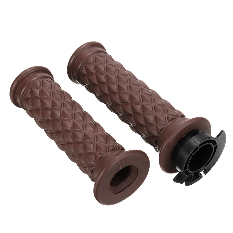 Brown Style Motorcycle Handlebar Hand Grip for Cafe Racer Bobber Clubman Custom 7/8 inch Vinatge Handle Bar Grips