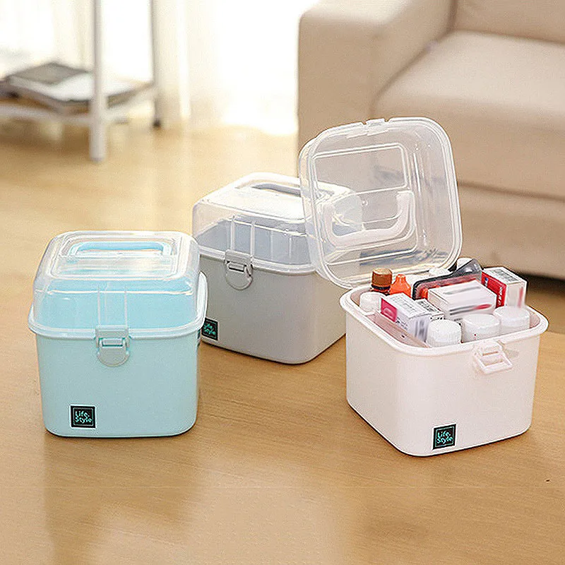 Распродажа 2019 медицинская коробка Бытовая для хранения аптечка пластиковый