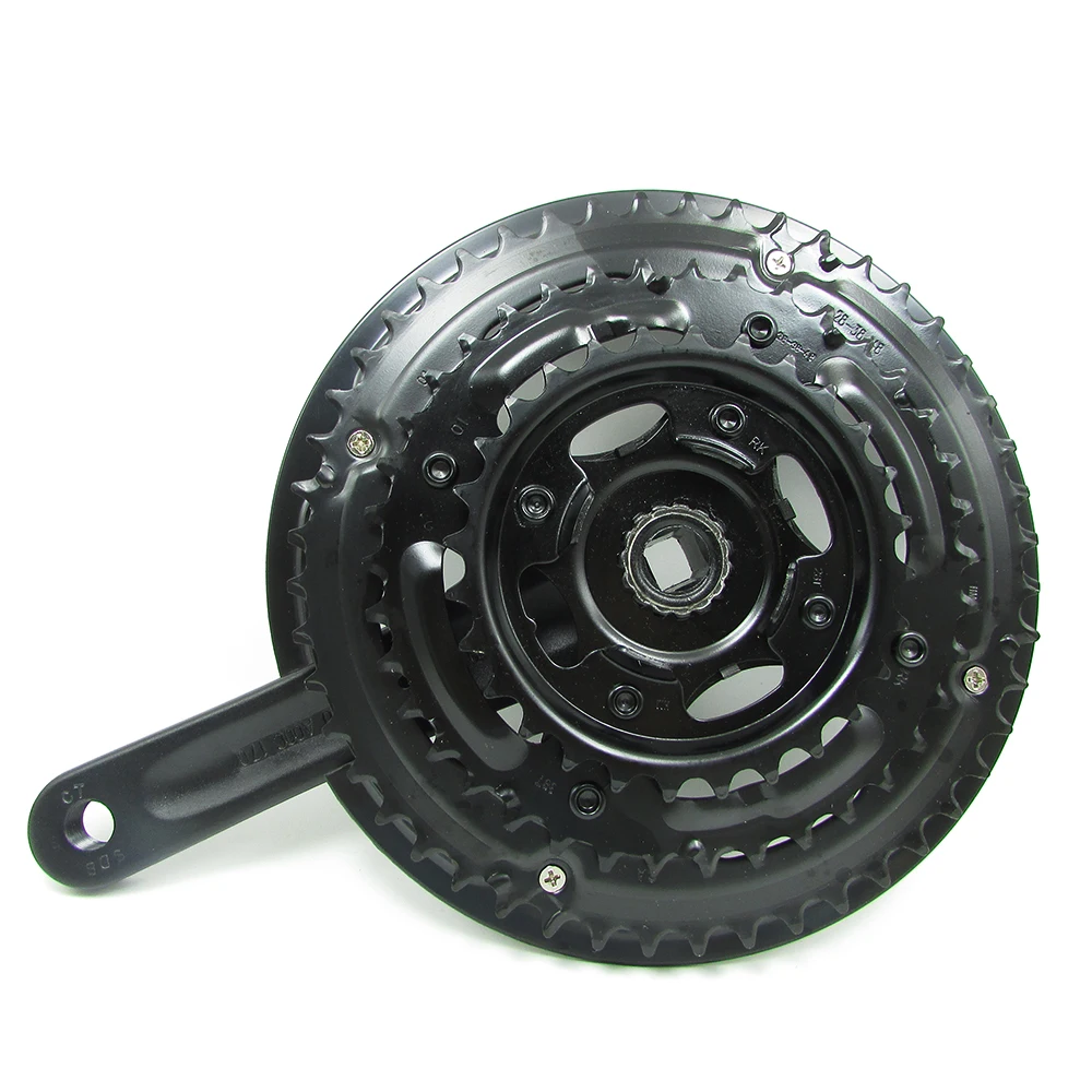 PROWHEEL 7/8/9 Скорость MTB велосипед кривошипно шатун со звездочками для велосипеда 28/38/48T 170mm Полые зубчатая пластина велосипед для горного велосипеда набор Звездочка велосипеда части