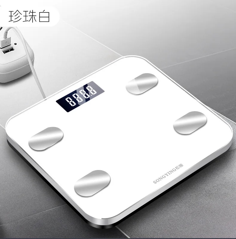 Свободные Sakura USB перезаряжаемые умные Bluetooth весы для жира бытовые жировые Librans весы для тяжелого веса электронные весы Customiza