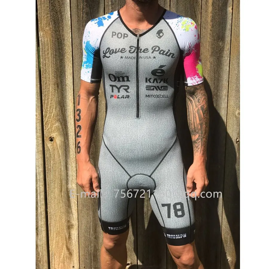 Love the pain pro team, мужская летняя велосипедная майка, ciclismo, костюм для триатлона, высокое качество, ткань с карманами - Цвет: Золотой