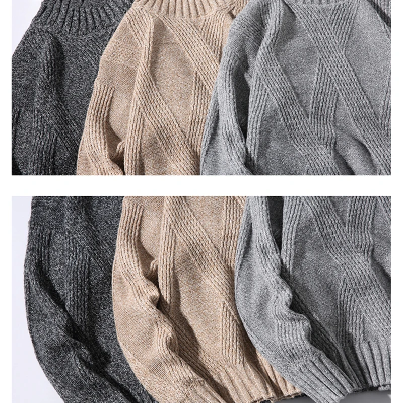 Warm Turtleneck Sweater Men New Autumn Winter Retro Argle Solid Pullovers and Jumpers Men's Sweater Casual Loose Sweater Men 5XL Warm Turtleneck Sweater Men New Autumn Winter Retro Argle Solid Pullovers and Jumpers Men's Sweater Casual Loose Sweater Men 5XL