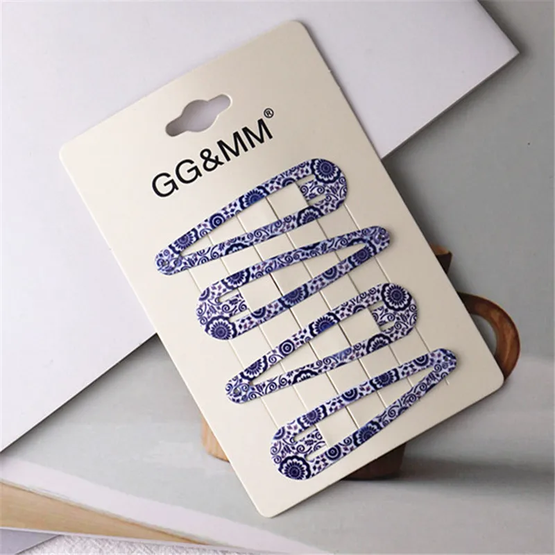 4Pcs/set New Lovely Cartoon Heart Type Metal Candy Color Girls Hairpins Hair Clip Kids Headwear Children Accessories Baby BBClip