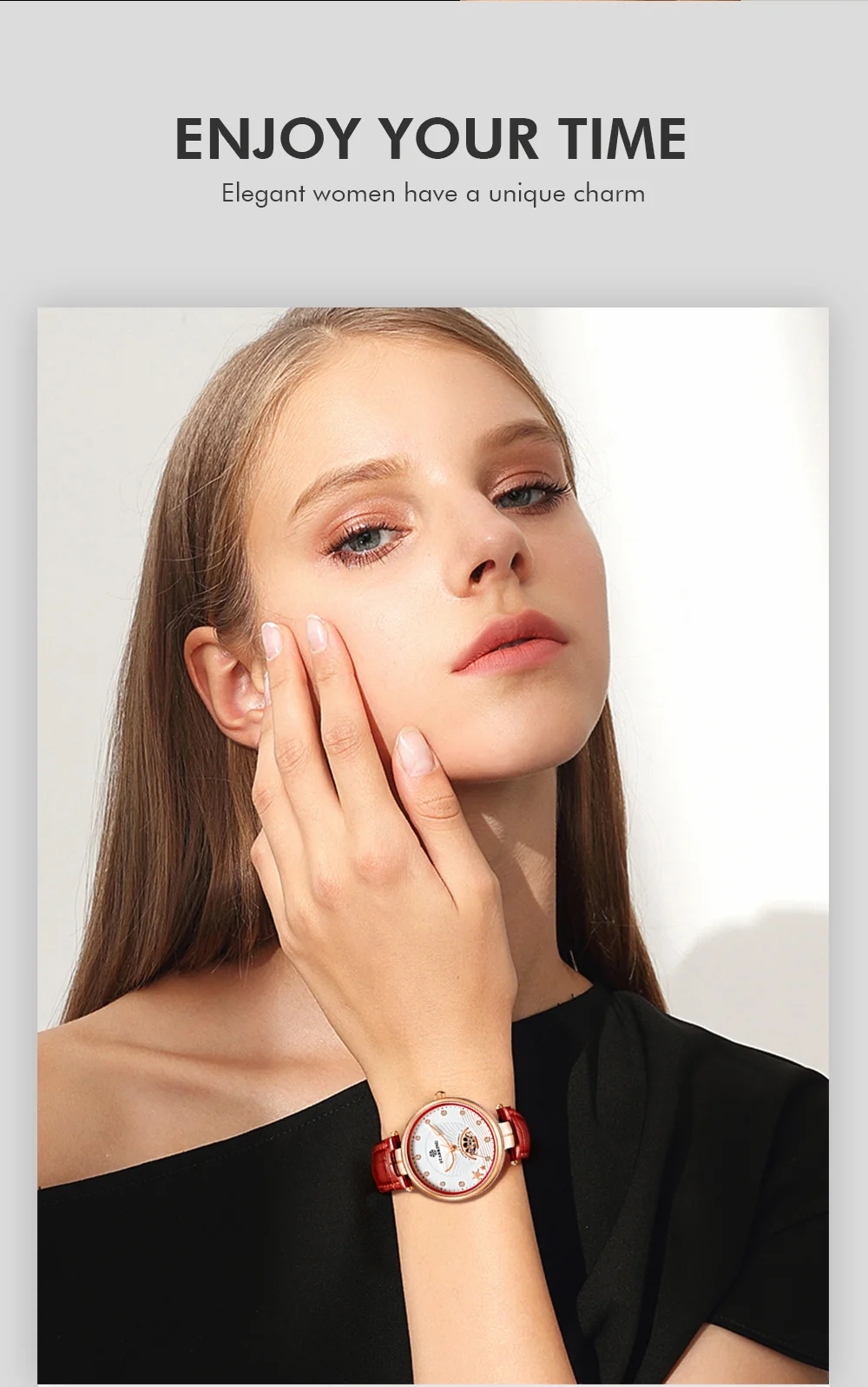Starking Роскошные ювелирные изделия для женщин часы сапфировое стекло водонепроницаемый 5 АТМ автоматические механические наручные часы кожа relogio feminino