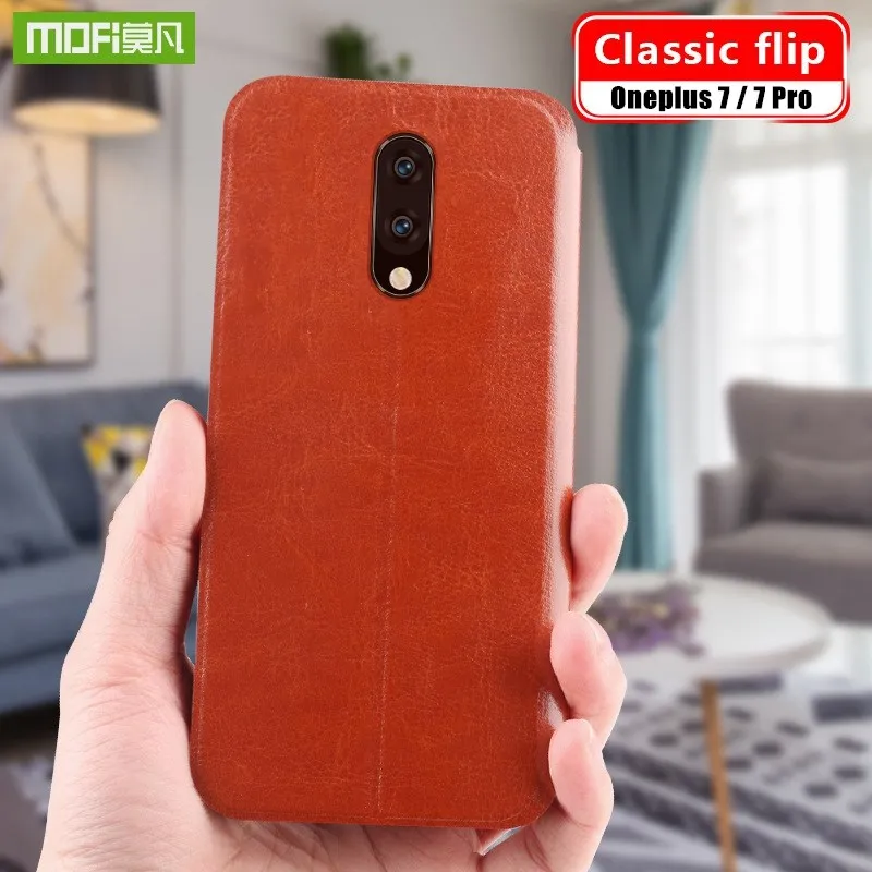 Mofi чехол-книжка для OnePlus 7, роскошный чехол-книжка с подставкой для OnePlus 7 T, кожаный чехол