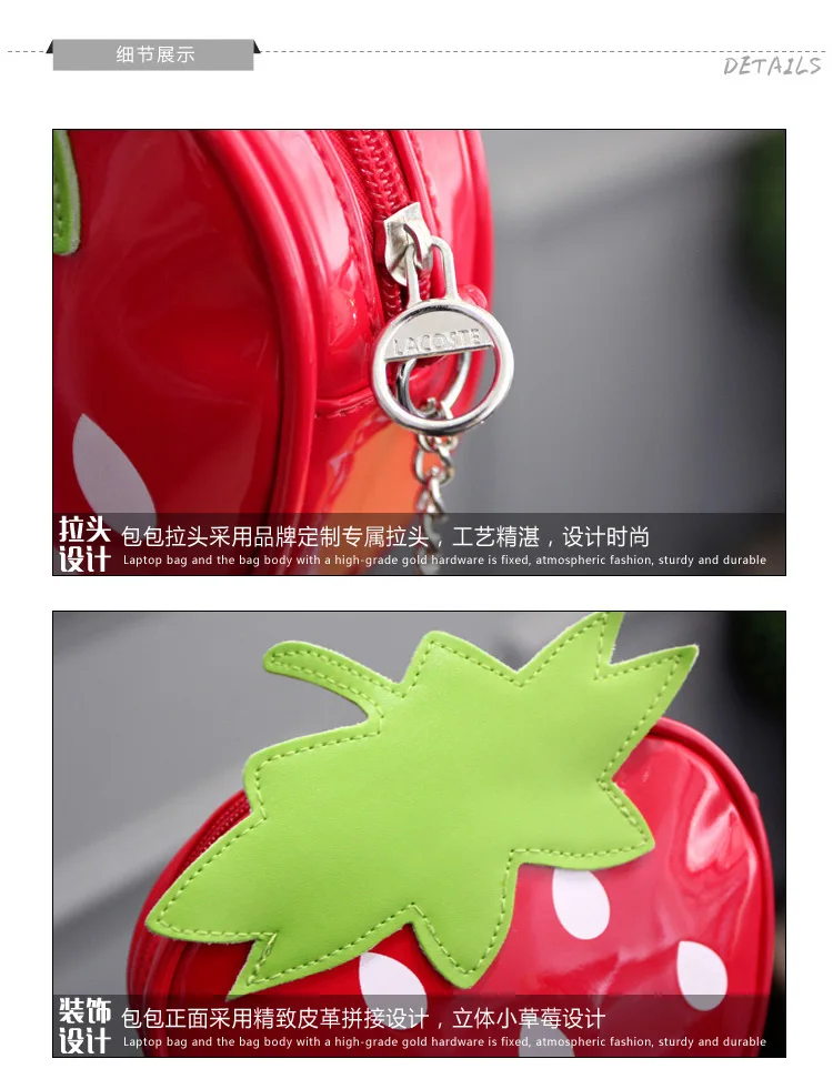 Children girl Shoulder Bags Crossbody bag Strawberry fashion Backpacks Schoolbag Baby Small Backpack Bag Gift
