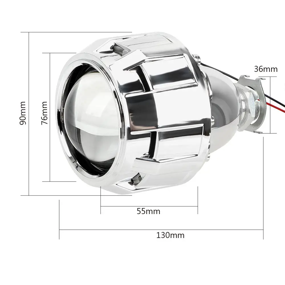 FORAUTO Xenon HID объектив проектора для H1 Xenon светодиодный светильник H4 H7 аксессуары для фар автомобиля мотоцикла 2,5 дюймов серебристый черный корпус