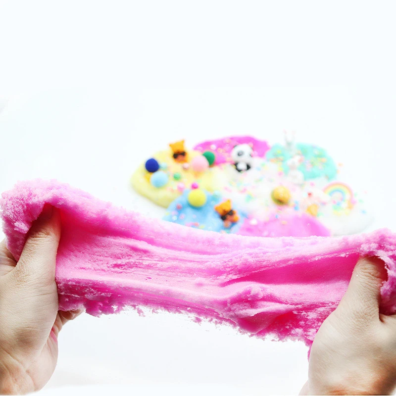 DIY Slime красочные радужные смешанные Мультяшные животные мягкие антистресс пена мяч Пластилин поставки слизи пушистые игрушки для детей