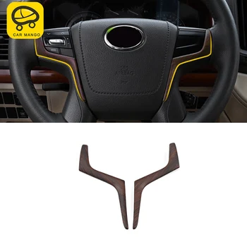 

CARMANGO Car Styling Steering Wheel Panel Cover Frame Trim Sticker Interior Accessories for Toyota Land Cruiser 200 2016-2018