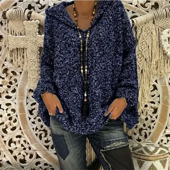 

2020 newan hot American style new arrival loose solid woman sweatshirts pullovers hooded casual fashion female sweatshirts