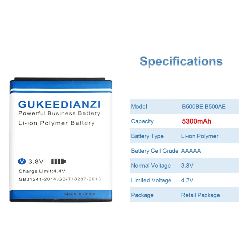 GUKEEDIANZI 5350 мА/ч, Батарея для samsung Galaxy S4 мини I9192 I9195 I9190 I9198 J110 I435 I257 B500BE B500AE