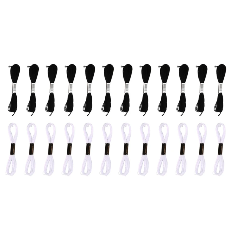 12 black 12white