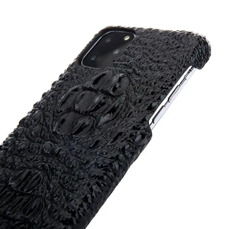 Prawdziwe Oryginalne Skorzane Twarde 3d Crocod Etui Na Iphone 11 Pro Max 11pro Etui Na Telefony Luksusowe Slodkie Krokodyl Tekstury Szczupla Cienka Okladka Aliexpress