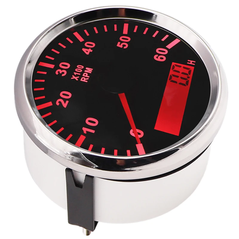 Регулируемый Тахометр двигателя для мотоцикла 85 мм 6k об/мин 12 В 24 автомобиля