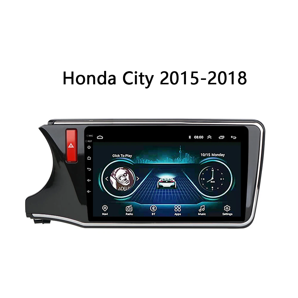 10 1 дюймов Android 8 автомобильный радиоприемник для Honda City Greiz Gienia 2015 2018 dvd плеер gps