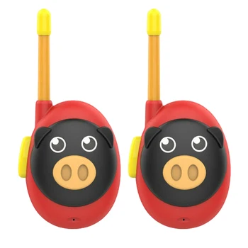 

1pair P15 Animal Pig Handheld Toddlers Toy Battery Powered Home Smart Small Lightweight Clear Sound Kids Gift Walkie Talkie