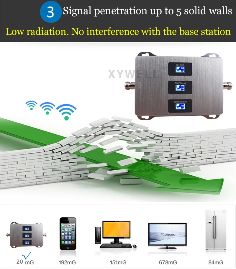/850/1800/2100 Tri-двух Диапазонный усилитель Сигнала CDMA DCS WCDMA 2g, 3g, 4g GSM сигнала мобильного телефона ретранслятор сотовой связи 4g усилитель