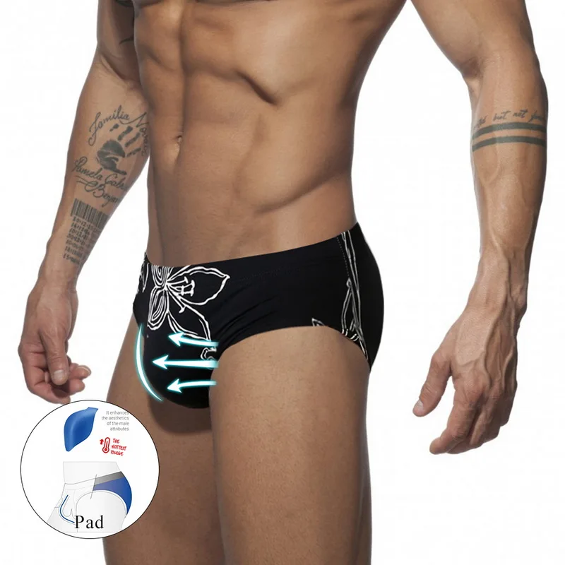 Mens Swimwear Underwear Trunks Swimming Tie-Up Penis Gay Lace-up Pouch Cover 