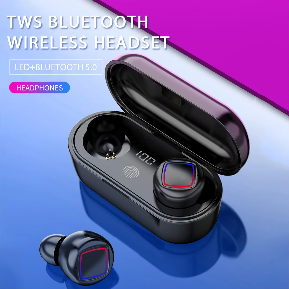 HMB11 Bluetooth наушники TWS светодиодный цифровой дисплей шумоподавление Гарнитура ушной разъем отпечатков пальцев сенсорная гарнитура Водонепроницаемый с микрофоном