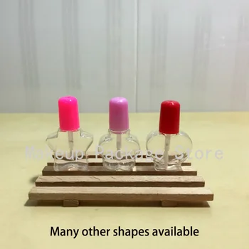 

Free shipping Star Flower Heart Shape 5ml Plastic Nail Polish Bottle Refillable Empty Nail Oil Containers 50pcs