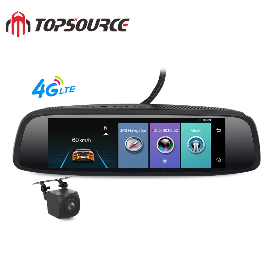 TOPSOURCE 2+ 32G автомобильное специальное зеркало DVR камера 4G Android 7,8" ADAS BT Full HD 1080P видео рекордер видеорегистратор зеркало заднего вида