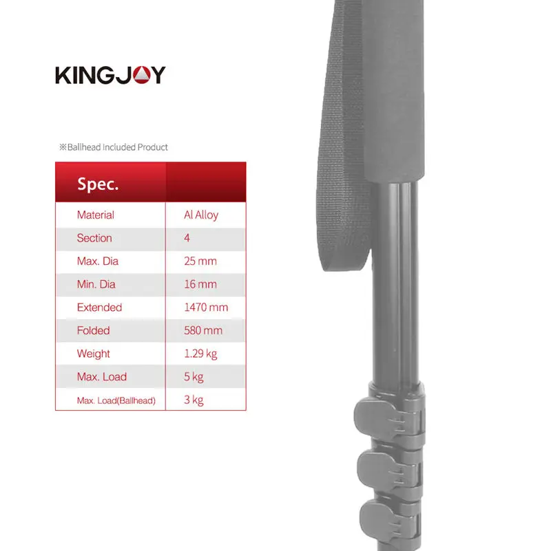 RISE-Kingjoy Mp1008F набор профессиональных моноподов Dslr для всех моделей камеры штатив Стенд Para Movil гибкий Tripe Stativ Slr D