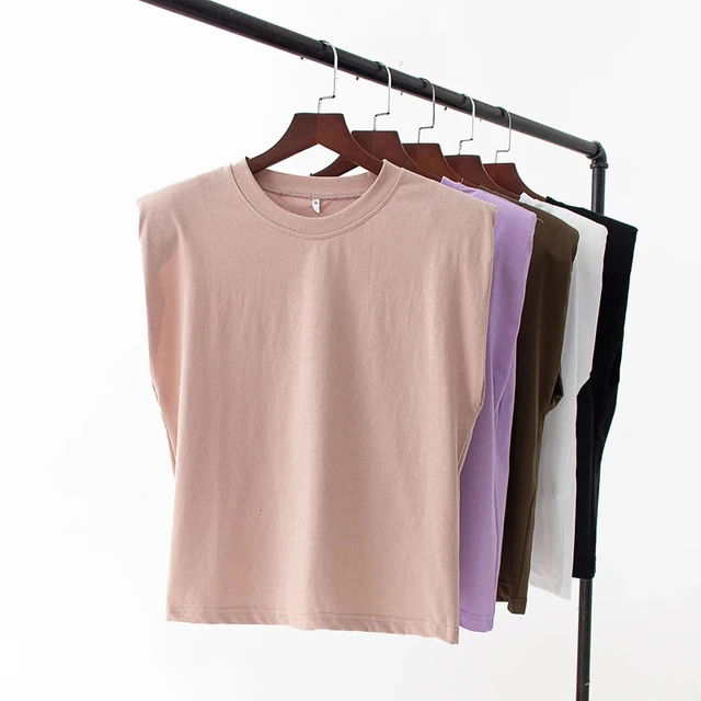 Muscle Tee Blusas De Hombreras 2021 Mango Camisetas Hombreras