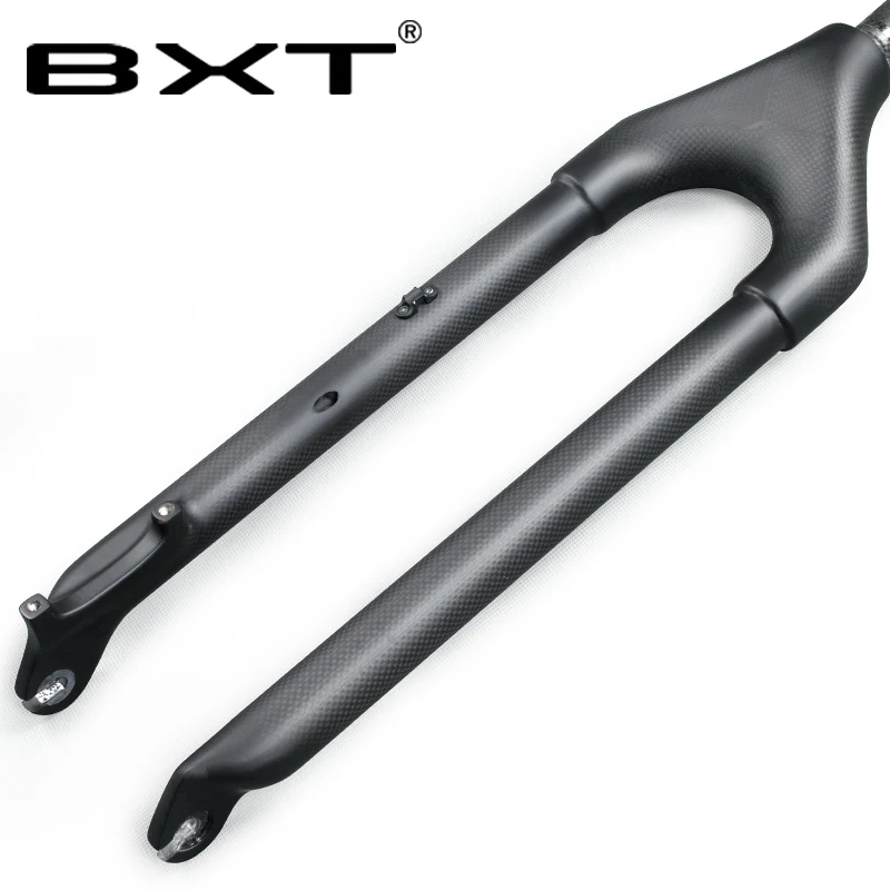 BXT 29er Карбоновая вилка для горного велосипеда 1-1/", для горного велосипеда MTB, жесткая прямая вилка 1-1/8-1-1/2", коническая 9 мм велосипедная передняя вилка