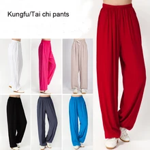 Летние хлопковые штаны унисекс tai chi taijiquan, брюки-ушу, спортивные брюки для занятий боевыми искусствами