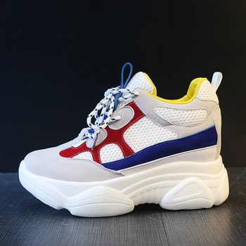 

Chunky Sneakers Women 2019 Autumn Winter Running Shoes Woman Sport Platform Shoes Female Height Increasing Sneakers Basket Femme