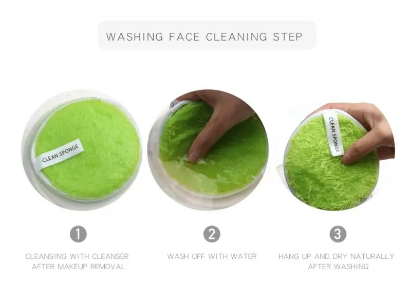 Hot Sale 4pcs Soft Flannelette Sponge Double Sided Makeup Remove Puff Women Lady Beauty Makeup Wash Facial Cosmetic Tool
