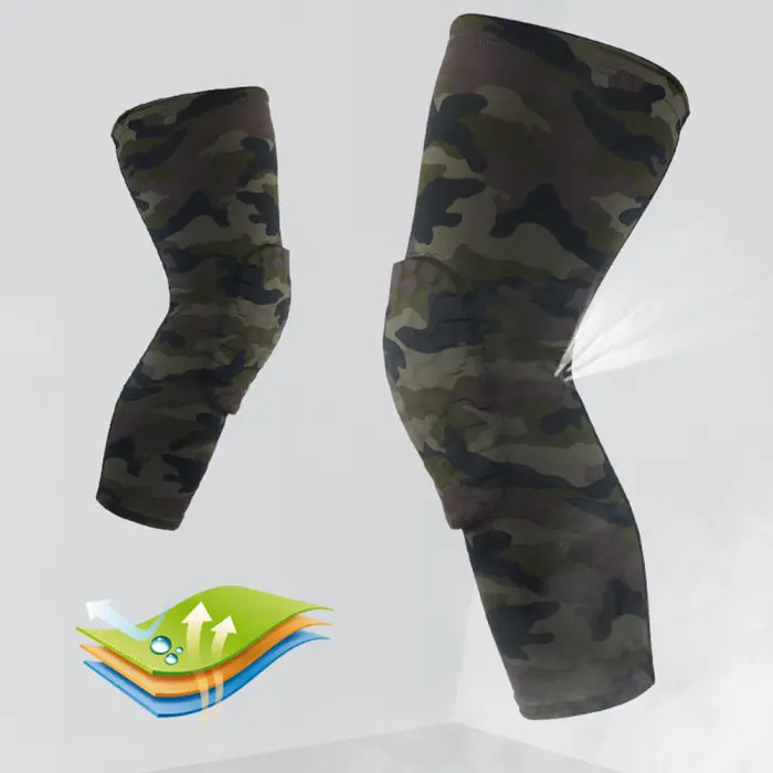 Men Leg Sleeve Knee Pad Brace Protector Camo Sports Guard Kneepad for Basketball Football Cycling KH889
