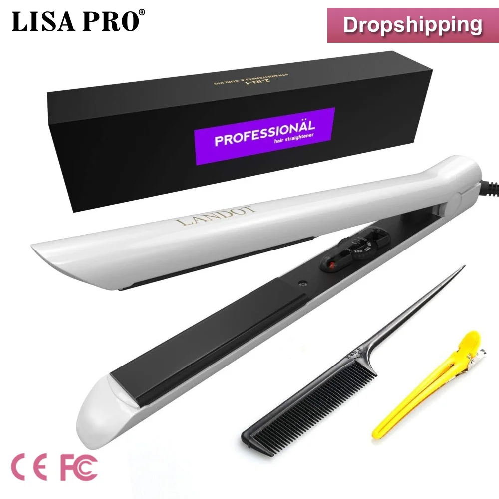 Керамический утюжок Профессиональный 1 дюйм Выпрямитель для волос бигуди