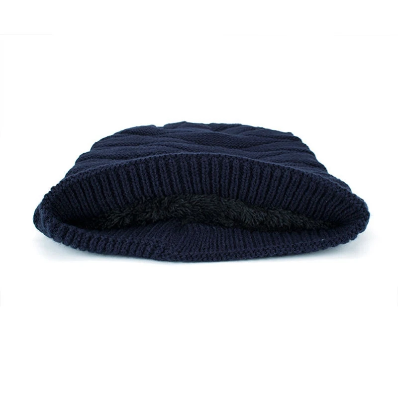 Мужская зимняя шапка Skullies шапки вязаные плюс бархатные Лоскутные цветные шапки Мужская шапка утепленная теплая