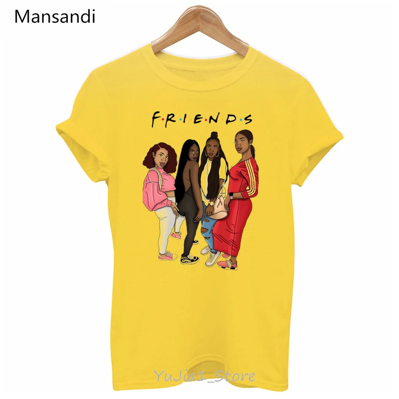 Модная футболка друзей femme с буквенным принтом, футболки для женщин melanin black girl Friends tv Show, Рождественская милая розовая футболка