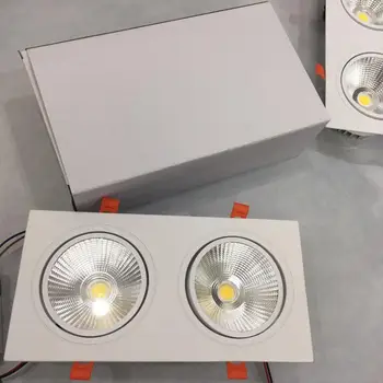 

4pcs 24w 85-265v 110v 220v Recessed Double Head Cob Led Downlight Led Spot Light Led Ceiling Down Light Lamp