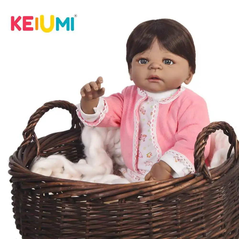 

Hot Sale 23 Inch Reborn Alive Girl Doll 57 cm Full Body Vinyl Lifelike Baby Doll Toy For Sale Kids Christmas Gift Best Playmate