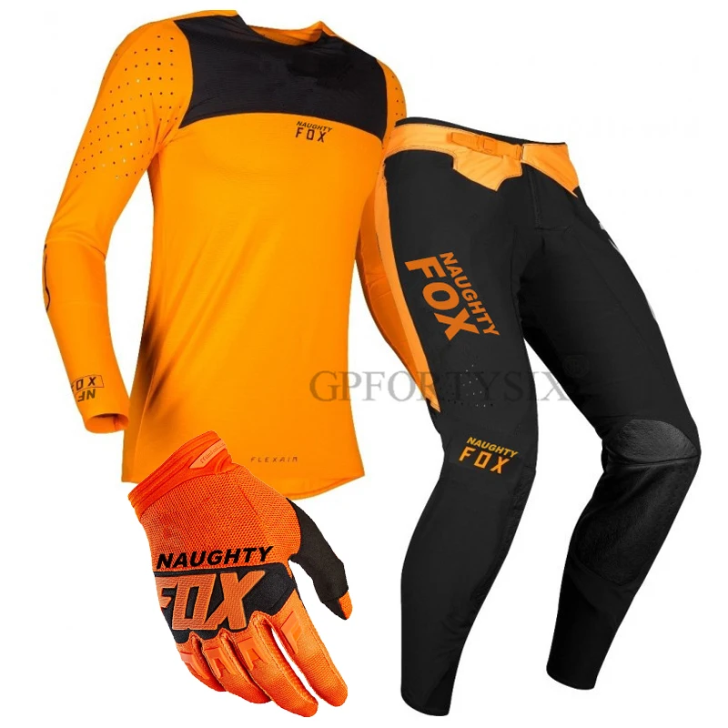 Новинка, Flexair ROYL Combo, спортивная одежда для мотокросса, майка и штаны, Dirt Bike, MX, для внедорожных гонок, набор для взрослых - Цвет: Оранжевый