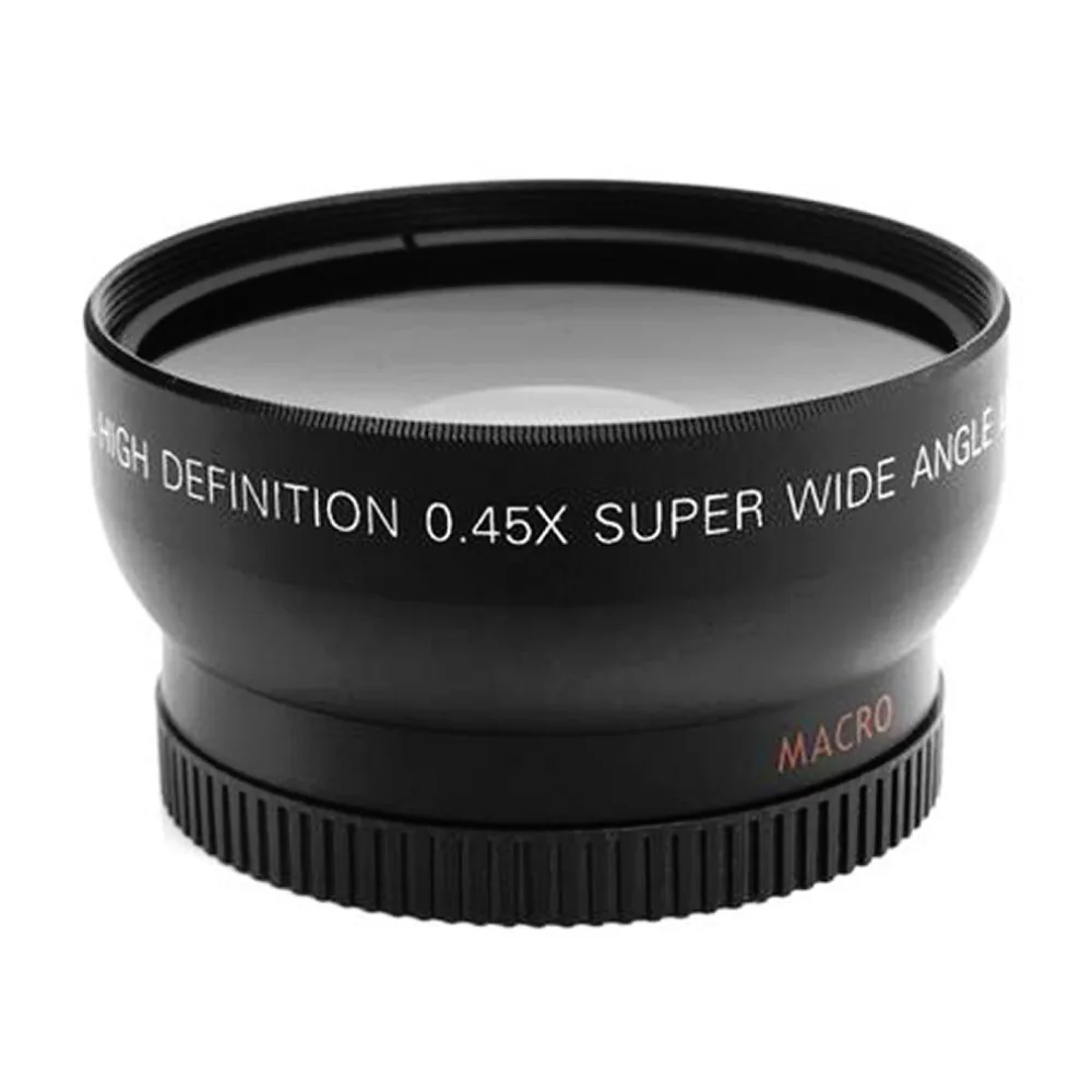 1 комплект Профессиональный 52 мм 0.45x широкоугольный макрообъектив для Nikon D3200 D3100 D5200 D5100 черный супер широкий угол