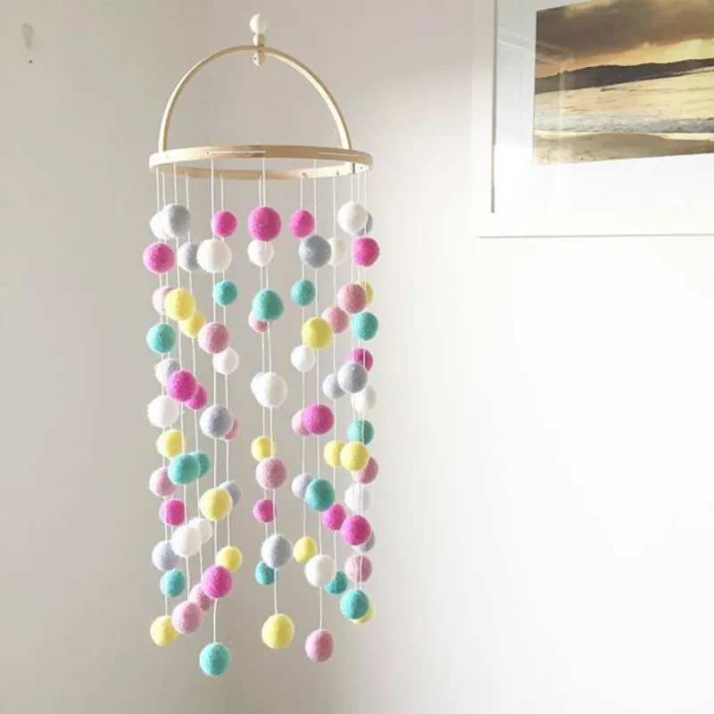 Скандинавский ветряной шар INS деревянный круглый колокольчик подвесное